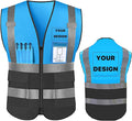 YOWESHOP High Reflective Visibility Safety Vest Custom Your Logo Safety Workwear by YOWESHOP