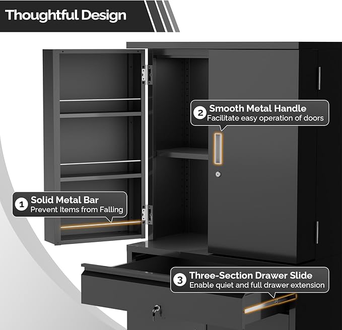 VINGLI Metal Storage Cabinet - Image 7