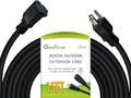 15 FT 12 Gauge Extension Cord Outdoor, Heavy Duty Weatherproof & Flame by GreenProsper