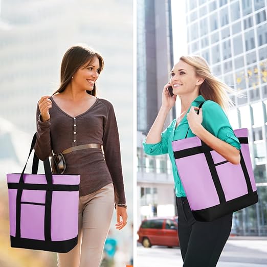Insulated Reusable Tote Bag for Grocery Shopping for Women/Men, Pizza/Food - Image 5