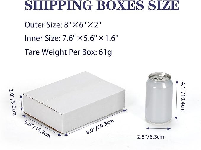 25 Pack Shipping Boxes 8x6x2 Inches, Small Business, Literature Mailer - Image 3
