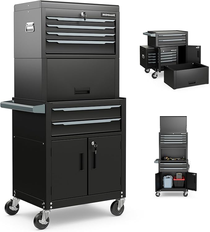 Goplus Tool Chest, 6 Drawers 3-in-1 Extra Large Tool Storage Cabinet by Goplus