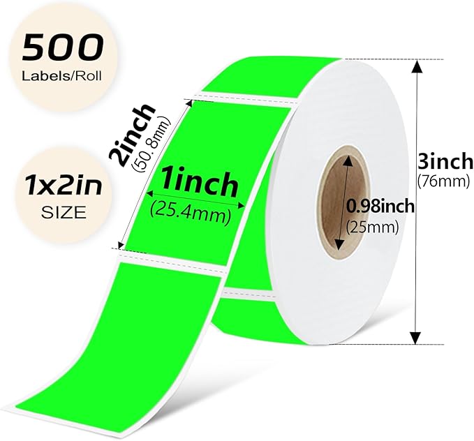 1x2 Inch Thermal Labels, Waterproof Removable Blank Stickers - Image 3