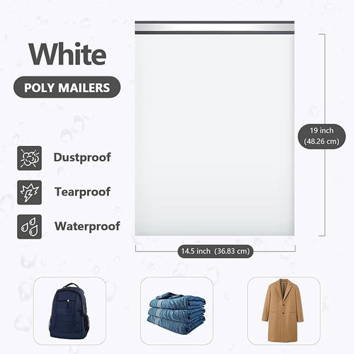 14.5 x 19" Poly Mailers 500PCS, 5 Layer Waterproof Shipping Bags - Image 2