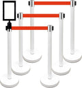 Retractable Stanchion, 6 SPECIALTY Posts + Signframe by VIP+Crowd+Control