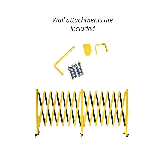 Trafford Industrial Expandable Metal Barricade, 16 Feet, Mobile Safety Barrier - Image 6