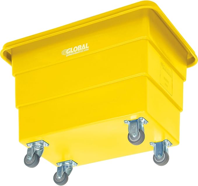 Global Industrial 6 Bushel Plastic Bulk Box Truck, Direct Mount Base, 500 lbs. - Image 3