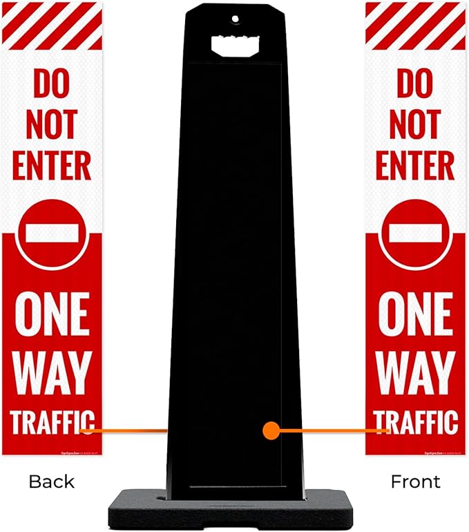 Do Not Enter One Way Traffic Vertical Panel Sign Kit, Double Sided 3M Engineer - Image 5
