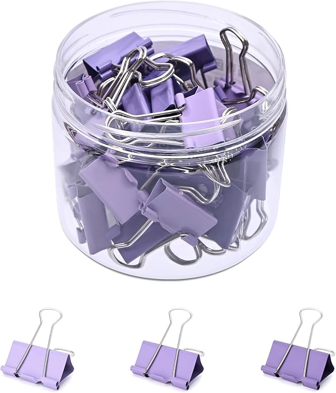 Temiary Aesthetic Binder Clips, Binding Paperwork Clamps by Temiary