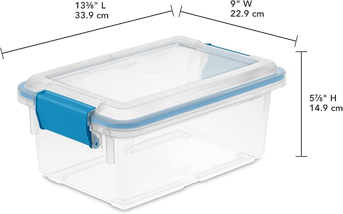 Sterilite 7.5 Qt Gasket Box, Stackable Storage Bin - Image 2