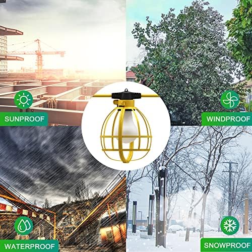 LEDIARY 50FT Construction String Lights, 5 Bulbs 50W 5250LM Work Lights - Image 6