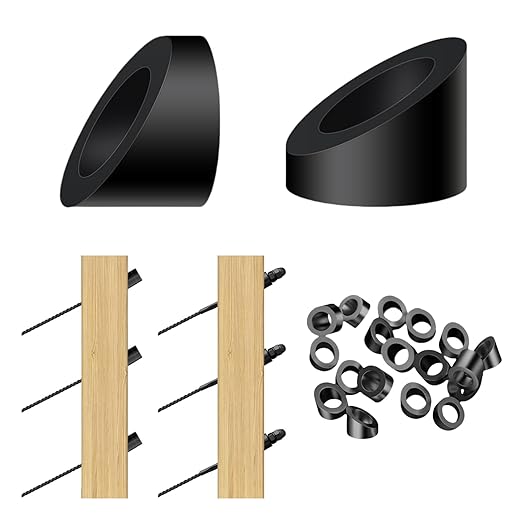 Helffer 20 Pack 3/8" ID Black Angle Beveled Washers by Helffer