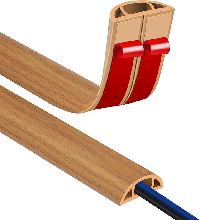 Floor Cord Covers for Wires 10FT Cable Hider Wire Cover Self Adhesive Cord by JAHOMFAI