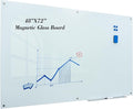 Magnetic Large Glass Board 72"x 48" Dry Erase Writing Board Premium Tempared by JYYPWB