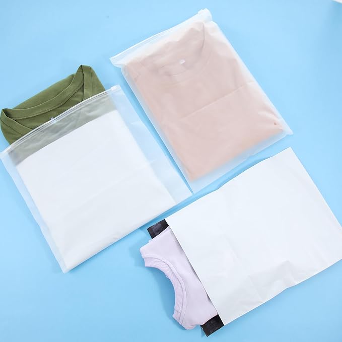 Outus 50 Pcs Mailers with 50 Pcs Poly Zipper Clothes Packaging Bags 4 Sizes - Image 5