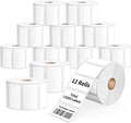 12 Rolls 12000 Labels 2-1/4" x 1-1/4" Direct Thermal Labels Compatible DYMO by Tacnology
