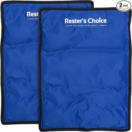 2 Pack Large Ice Packs for Injuries | 11" x 14.5" | Hot & Cold Pack | Reusable by RESTERSCHOICE