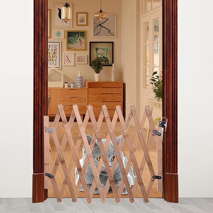 43-inch Wide 18-inch Tall Dog Gate Wood Pet Gate - Image 5