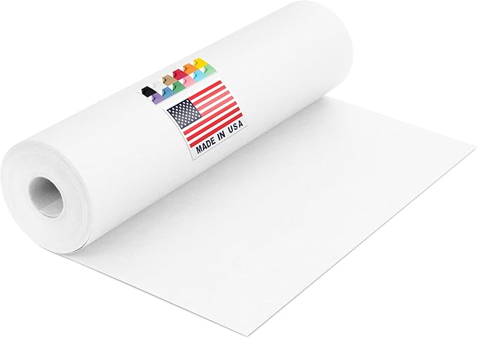 USA Made 12" x 1200" White Kraft Paper Roll, 45 lbs Thickness, American Quality by Paclord
