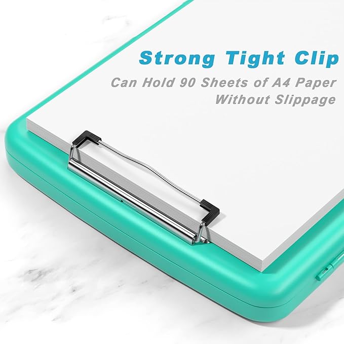 Rimilak Plastic Clipboard with Storage, 8.5 x 11 High Capacity Folio Nursing - Image 3