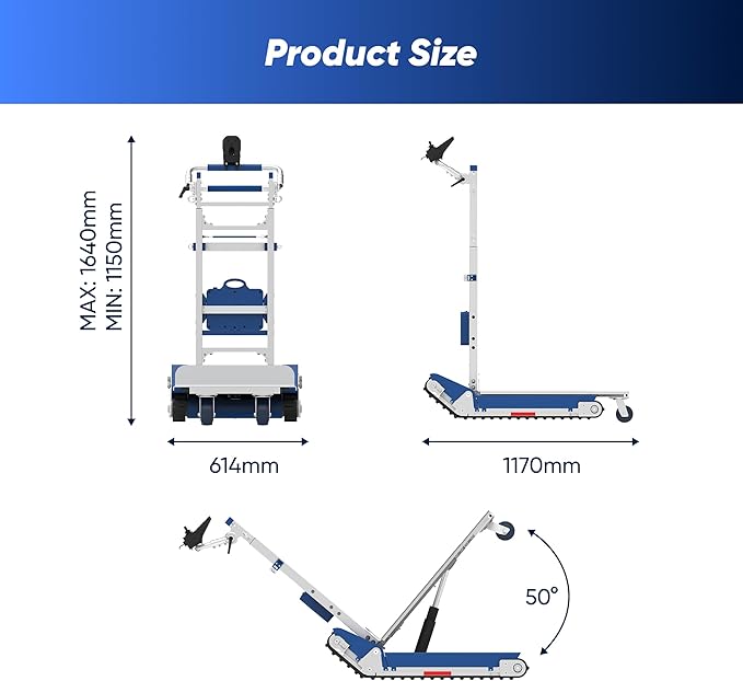Electric Stair Climbing Dolly 925 lb Capacity Heavy Duty Stair Climbing Hand - Image 2