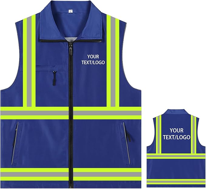 YOWESHOP Lightweight Zip-Up Safety Vest by YOWESHOP