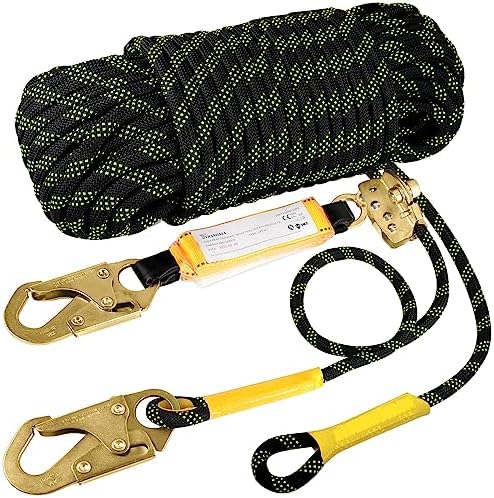 TRSMIMA Rope Harness Safety Lanyard：150ft Roofing Rope Fall Protection by TRSMIMA