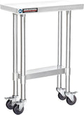 DuraSteel 24x12 NSF Stainless Steel Cart Work Table by DuraSteel