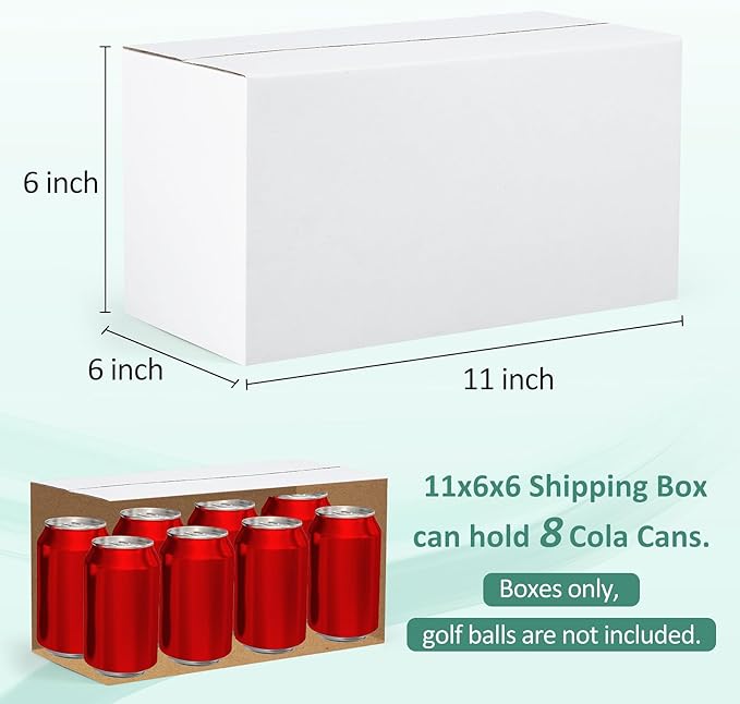 Eupako 11x6x6-Small-Shipping-Boxes-30-Pack-White-Corrugated-Box-Mailers - Image 2