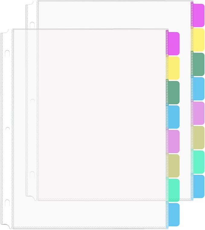 HABGP 16Pcs/2 Set Clear Sheet Protectors by HABGP