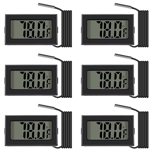 Black Digital LCD Thermometer Temperature Monitor by ACEIRMC
