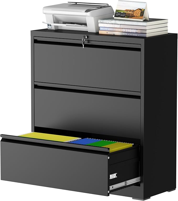 3 Drawer Lateral File Cabinet by Unknown