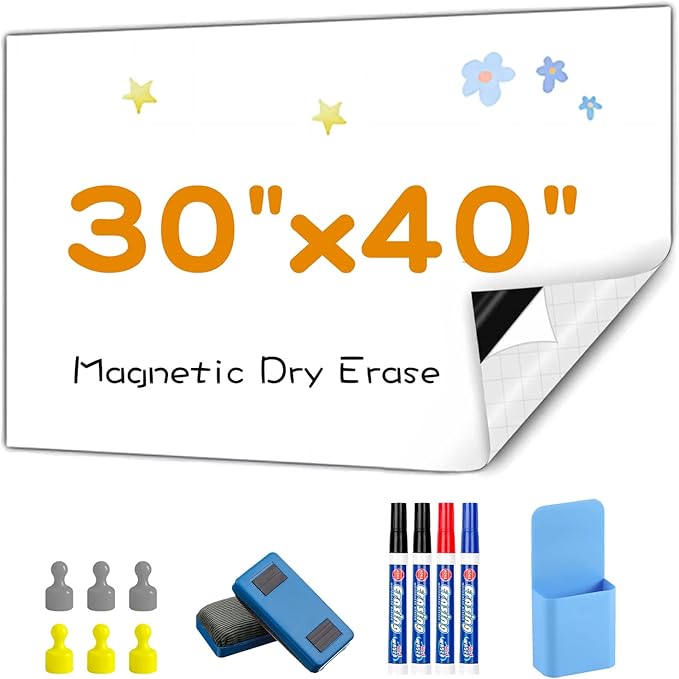 Magnetic Whiteboard Contact Paper, Kitchen Fridge by Babenoun