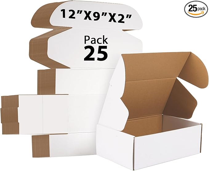 12x9x2 inches Shipping Boxes Set of 25, Small Corrugated Cardboard Box by Unknown