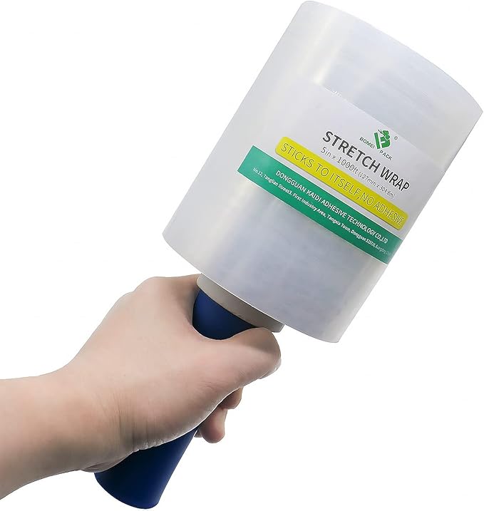 BOMEI PACK Plastics Industrial Mini Stretch Wrap Film Replacement 5" x 1000ft - Image 8