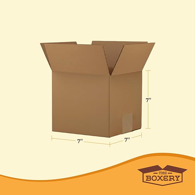 The Boxery Cube 7 x 7 x 7-inch Corrugated Cardboard Boxes, Small | Pack of 25 - Image 3