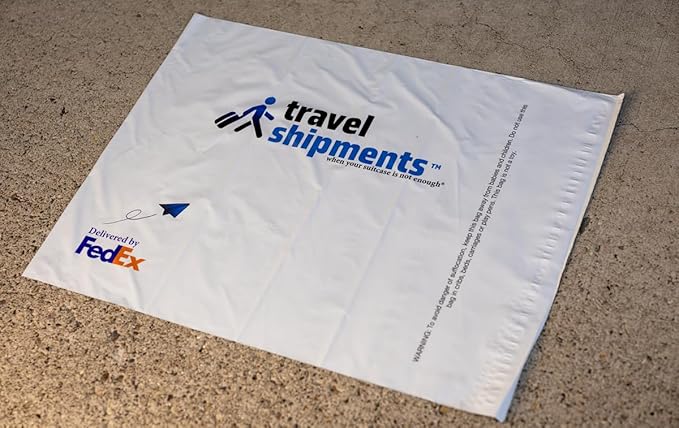 Pre-Paid Shipping Mailer Bag, Large White, Extra Luggage Solution. Click - Image 2