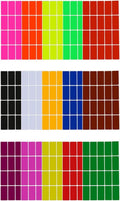 Color Coding Labels Rectangle Fluorescent Neon 1.57 inch x 0.75 inch by RoyalGreen