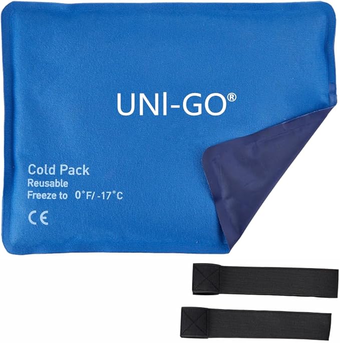 UNI-GO Gel Ice Packs for Injuries Reusable, Gel Cold Pack by UNI-GO