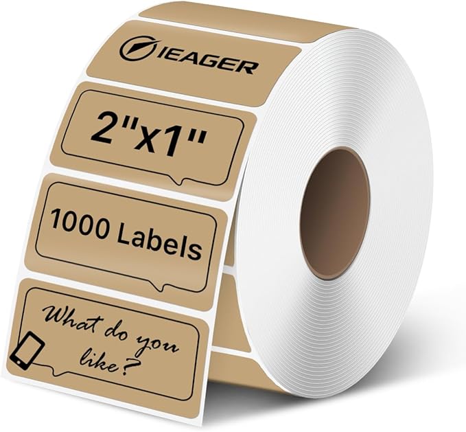 iEager 2x1 Inch Thermal Labels, Durable Shipping Label Printer Sticker by iEager