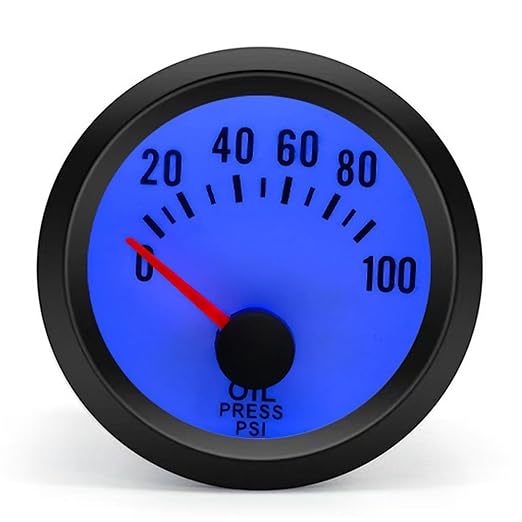 2" 52mm Oil Pressure Gauge 0-100 PSI Digital Blue LED Press Meter by Unknown