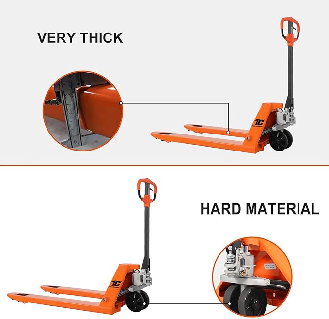 Tory Carrier Manual Pallet Jack 5500 Lb. Capacity, Industrial Pallet Truck 48 × - Image 8