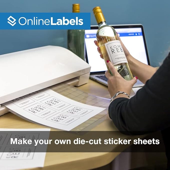 Removable Sticker Paper, 100 Sheets, 8.5 x 11 Full Sheet Label, Inkjet or Laser - Image 3