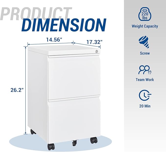 2 Drawer Vertical File Cabinet - Image 3
