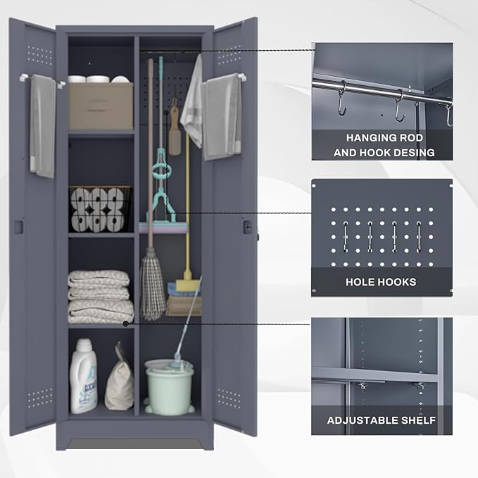 LUCYPAL 65" H Metal Garage Storage Cabinet - Image 5
