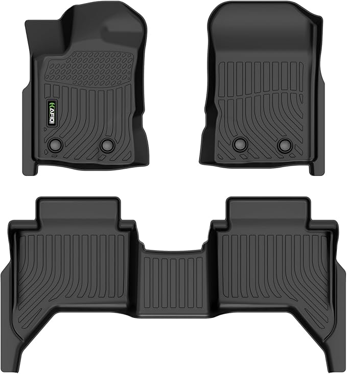 Floor Mats Custom for Ford Ranger SuperCrew Cab 2019-2023 All Weather by HAFIDI
