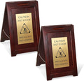 SmartSign Premium Bilingual "Caution Wet Floor" Wooden A-Frame Standing Floor by SmartSign