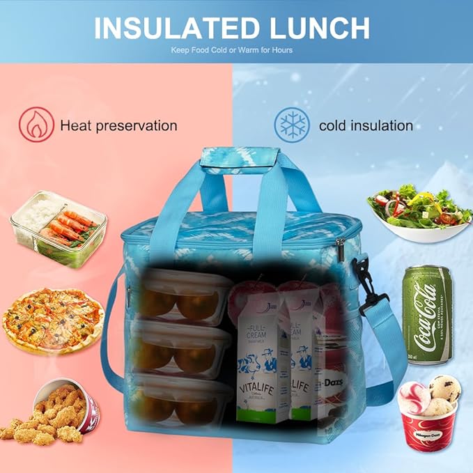 iknoe Large Cooler Bag Collapsible 24 Can Insulated Bags Leakproof Lunch Cooler - Image 5