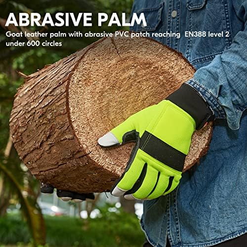 Vgo... Leather Chainsaw Gloves,left-hand Saw Protection(GA9767CS/GA8912) - Image 5