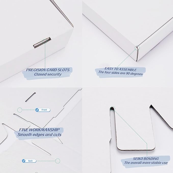 12x9x3 inches Small White Mailers Boxes Recyclable Corrugated Gift Box - Image 5
